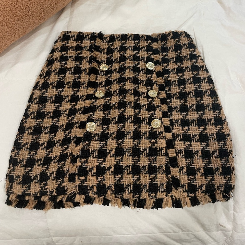 NWT Gingham mini skirt